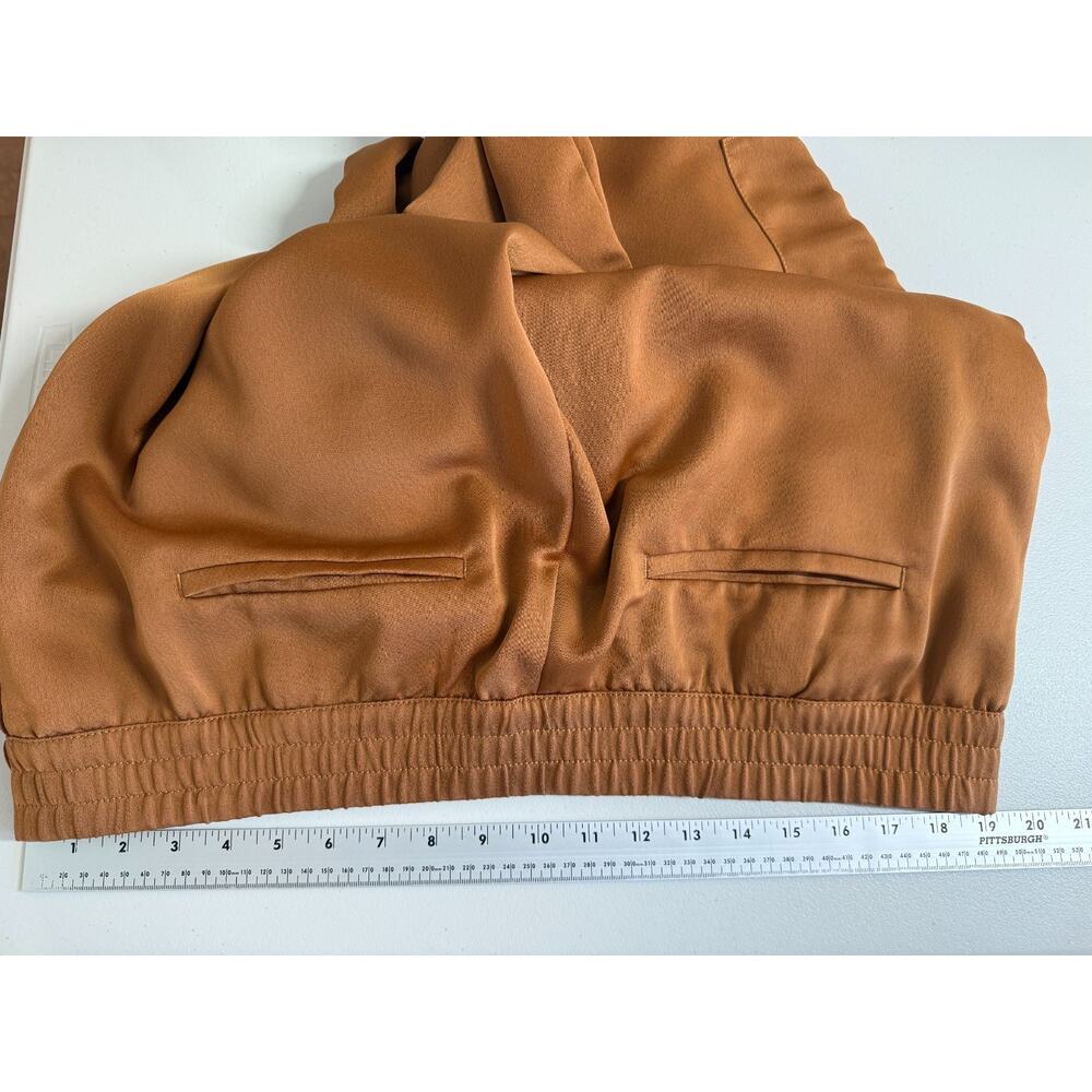 Banana Republic Satin Finish Cargo Jogger Pants Womens Size XL Bronze Casual - Picture 8 of 12